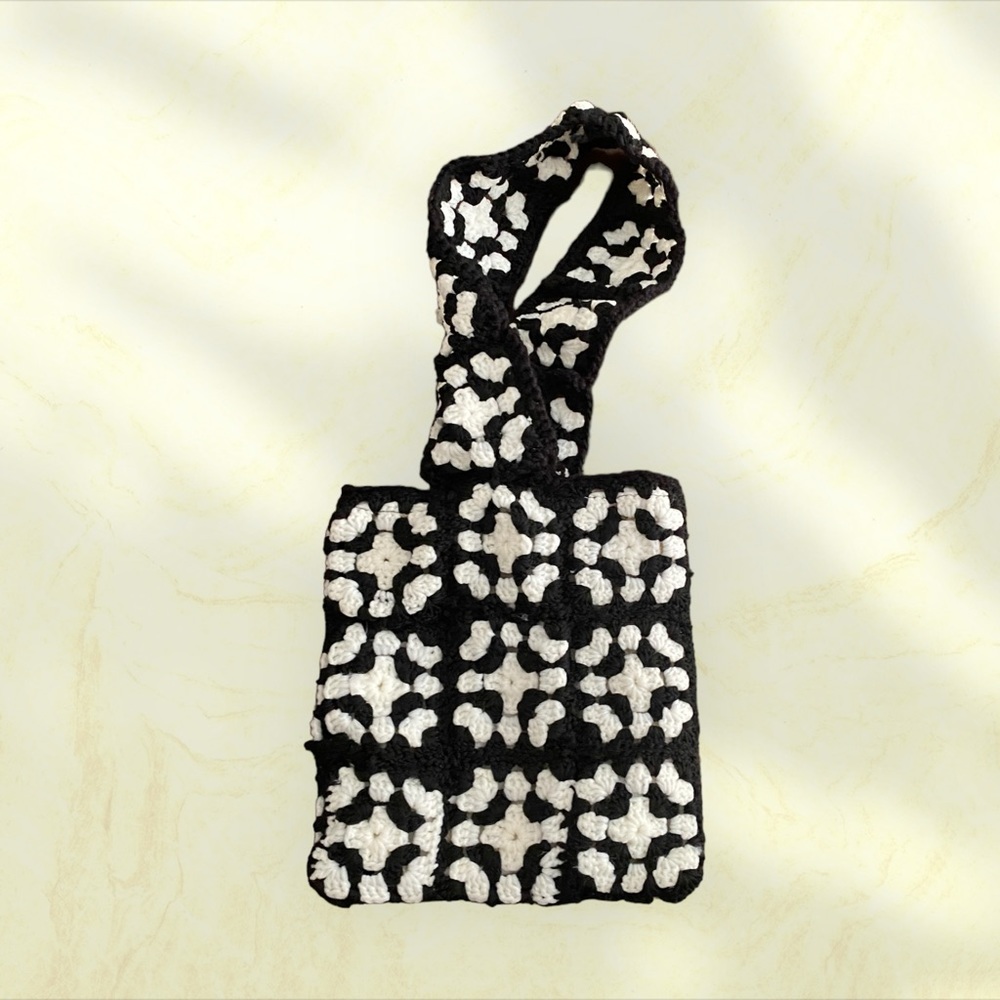 Handmade granny square purse